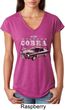 Ford 1974 Cobra Profile Ladies Tri Blend V-Neck Shirt