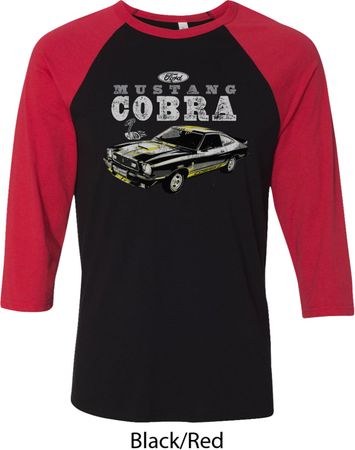 Ford 1974 Cobra Profile Mens Raglan Shirt