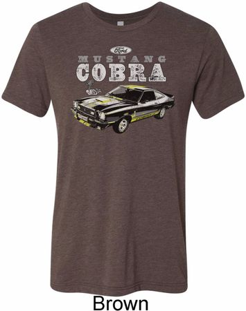 Ford 1974 Cobra Profile Mens Tri Blend Crewneck Shirt