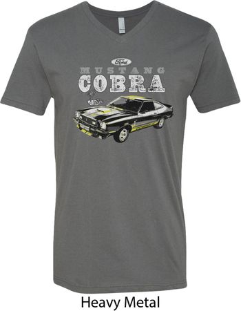 Ford 1974 Cobra Profile Mens V-Neck Shirt