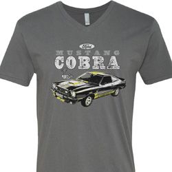 Ford 1974 Cobra Profile Mens V-Neck Shirt