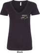 Ford 1974 Cobra Profile Pocket Print Ladies V-Neck Shirt