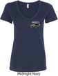 Ford 1974 Cobra Profile Pocket Print Ladies V-Neck Shirt