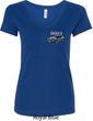 Ford 1974 Cobra Profile Pocket Print Ladies V-Neck Shirt