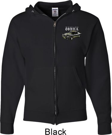 Ford 1974 Cobra Profile Pocket Print Mens Full Zip Hoodie