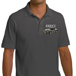 Ford 1974 Cobra Profile Pocket Print Mens Pique Polo Shirt