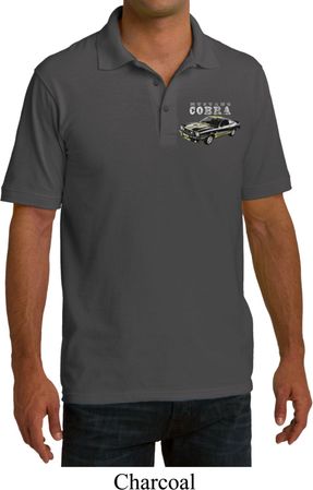 Ford 1974 Cobra Profile Pocket Print Mens Pique Polo Shirt