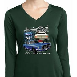 Ford American Muscle 1967 Mustang Ladies Dry Wicking Long Sleeve Shirt Ford American Muscle 1967 Mustang Ladies Dry Wicking Long Sleeve Shirt