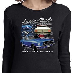 Ford American Muscle 1967 Mustang Ladies Long Sleeve Shirt Ford American Muscle 1967 Mustang Ladies Long Sleeve Shirt