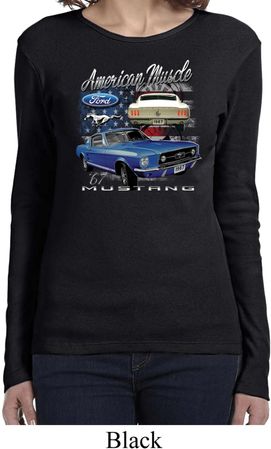 Ford American Muscle 1967 Mustang Ladies Long Sleeve Shirt