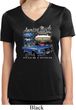 Ford American Muscle 1967 Mustang Ladies Moisture Wicking V-neck Shirt