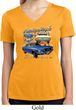 Ford American Muscle 1967 Mustang Ladies Moisture Wicking V-neck Shirt