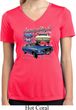 Ford American Muscle 1967 Mustang Ladies Moisture Wicking V-neck Shirt