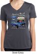 Ford American Muscle 1967 Mustang Ladies Moisture Wicking V-neck Shirt