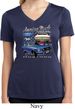 Ford American Muscle 1967 Mustang Ladies Moisture Wicking V-neck Shirt