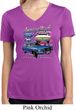 Ford American Muscle 1967 Mustang Ladies Moisture Wicking V-neck Shirt