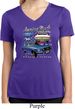 Ford American Muscle 1967 Mustang Ladies Moisture Wicking V-neck Shirt
