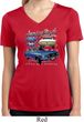 Ford American Muscle 1967 Mustang Ladies Moisture Wicking V-neck Shirt