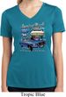 Ford American Muscle 1967 Mustang Ladies Moisture Wicking V-neck Shirt