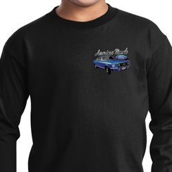 Ford American Muscle 1967 Mustang Pocket Print Kids Long Sleeve Shirt