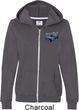 Ford American Muscle 1967 Mustang Pocket Print Ladies Full Zip Hoodie