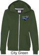 Ford American Muscle 1967 Mustang Pocket Print Ladies Full Zip Hoodie