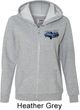 Ford American Muscle 1967 Mustang Pocket Print Ladies Full Zip Hoodie