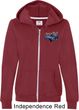 Ford American Muscle 1967 Mustang Pocket Print Ladies Full Zip Hoodie