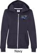 Ford American Muscle 1967 Mustang Pocket Print Ladies Full Zip Hoodie