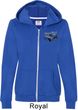 Ford American Muscle 1967 Mustang Pocket Print Ladies Full Zip Hoodie