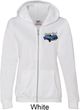 Ford American Muscle 1967 Mustang Pocket Print Ladies Full Zip Hoodie