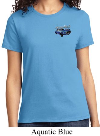 Ford American Muscle 1967 Mustang Pocket Print Ladies Shirt