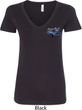 Ford American Muscle 1967 Mustang Pocket Print Ladies V-Neck Shirt