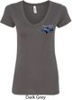 Ford American Muscle 1967 Mustang Pocket Print Ladies V-Neck Shirt