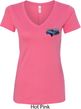 Ford American Muscle 1967 Mustang Pocket Print Ladies V-Neck Shirt