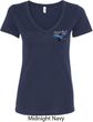 Ford American Muscle 1967 Mustang Pocket Print Ladies V-Neck Shirt