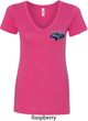 Ford American Muscle 1967 Mustang Pocket Print Ladies V-Neck Shirt