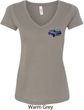Ford American Muscle 1967 Mustang Pocket Print Ladies V-Neck Shirt