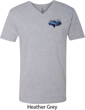 Ford American Muscle 1967 Mustang Pocket Print Mens V-Neck Shirt