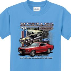 Ford Classic Mustangs Untamed Kids Shirts