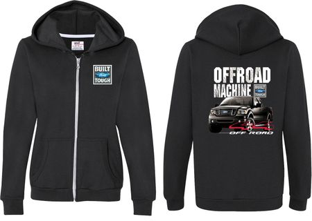 Ford F-150 Off Road Machine (Front & Back) Ladies Full Zip Hoodie