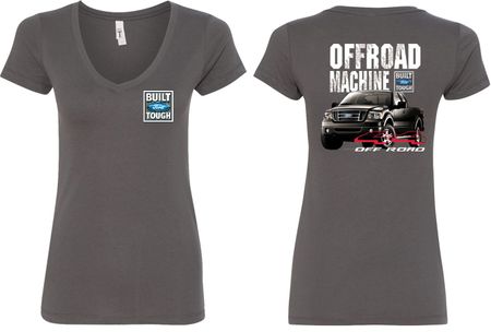Ford F-150 Off Road Machine (Front & Back) Ladies V-neck