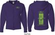 Ford Green Mustang Stripe (Front & Back) Full Zip Hoodie