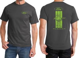 Ford Green Mustang Stripe Front & Back Shirts