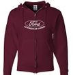 Ford Hoodie Distressed An American Classic Mens Full Zip Hoody