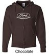 Ford Hoodie Distressed An American Classic Mens Full Zip Hoody