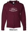 Ford Hoodie Distressed An American Classic Mens Full Zip Hoody