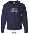 Ford Hoodie Distressed An American Classic Mens Full Zip Hoody