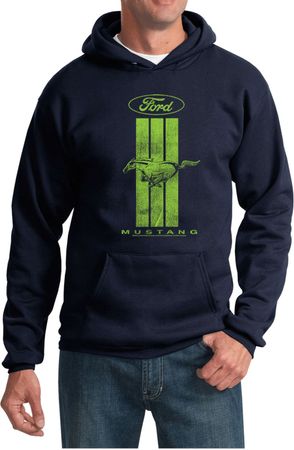 Ford Hoodie Green Mustang Stripe Hoody