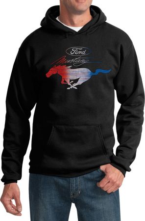 Ford Hoodie Mustang Red White and Blue Hoody